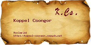 Koppel Csongor névjegykártya