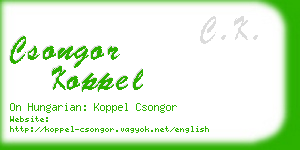 csongor koppel business card